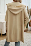 Button Up Long Sleeve Hooded Cardigan - Trendsi - Flyclothing LLC