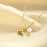 Pearl & Shell Pendant Necklace - Trendsi - Flyclothing LLC