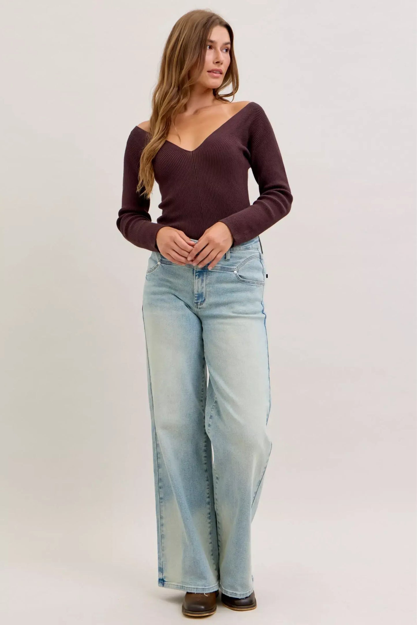 Judy Blue High Waist Column Straight Jeans - Trendsi - Flyclothing LLC