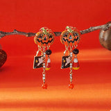 Halloween Pumpkin Drop Earrings - Trendsi - Flyclothing LLC