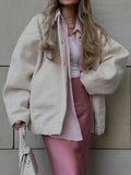 Full Size Snap Down Drop Shoulder Jacket - Trendsi