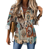 Baha Ranch Bohemian Dreams Cowgirl Button Up Blouse