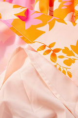 Frill Printed Long Sleeve Mini Dress - Trendsi - Flyclothing LLC