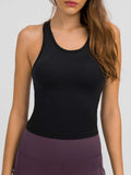 Round Neck Racerback Active Tank - Trendsi - Flyclothing LLC