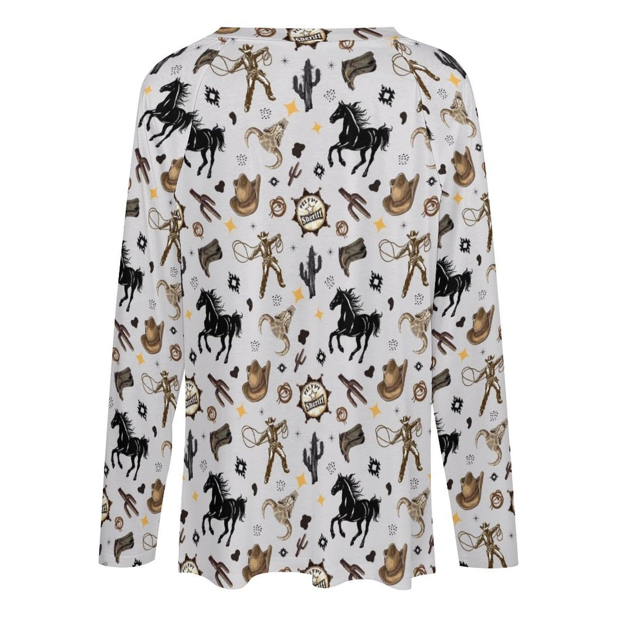 Baha Ranch Western Print Long Sleeve Top - Baha Ranch Western Wear - Flyclothing LLC