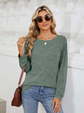 Round Neck Long Sleeve T-Shirt - Trendsi - Flyclothing LLC