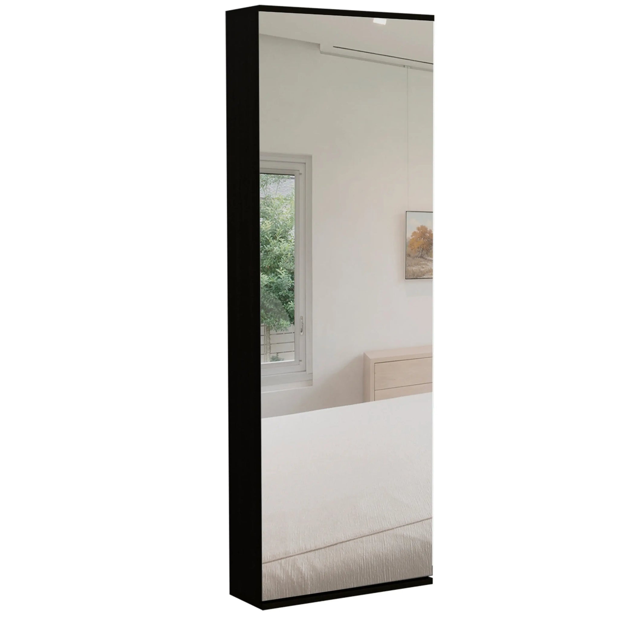 Two Piece Black And Brown Bedroom Set With Mirror - Homeroots - Flyclothing LLC