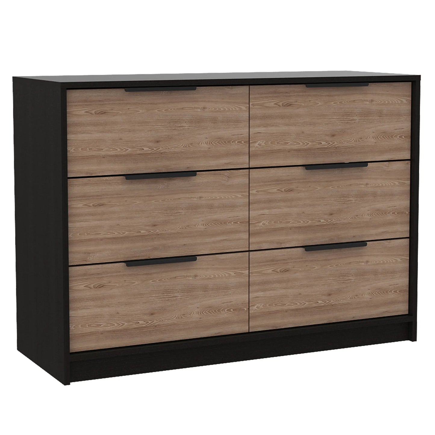 Two Piece Black And Brown Bedroom Set With Mirror - Homeroots - Flyclothing LLC