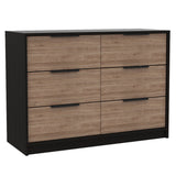 Two Piece Black And Brown Bedroom Set With Mirror - Homeroots - Flyclothing LLC
