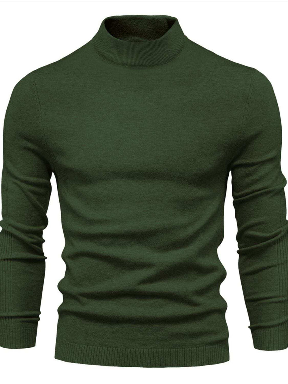 Men's Mock Neck Long Sleeve Sweater - Trendsi - Flyclothing LLC