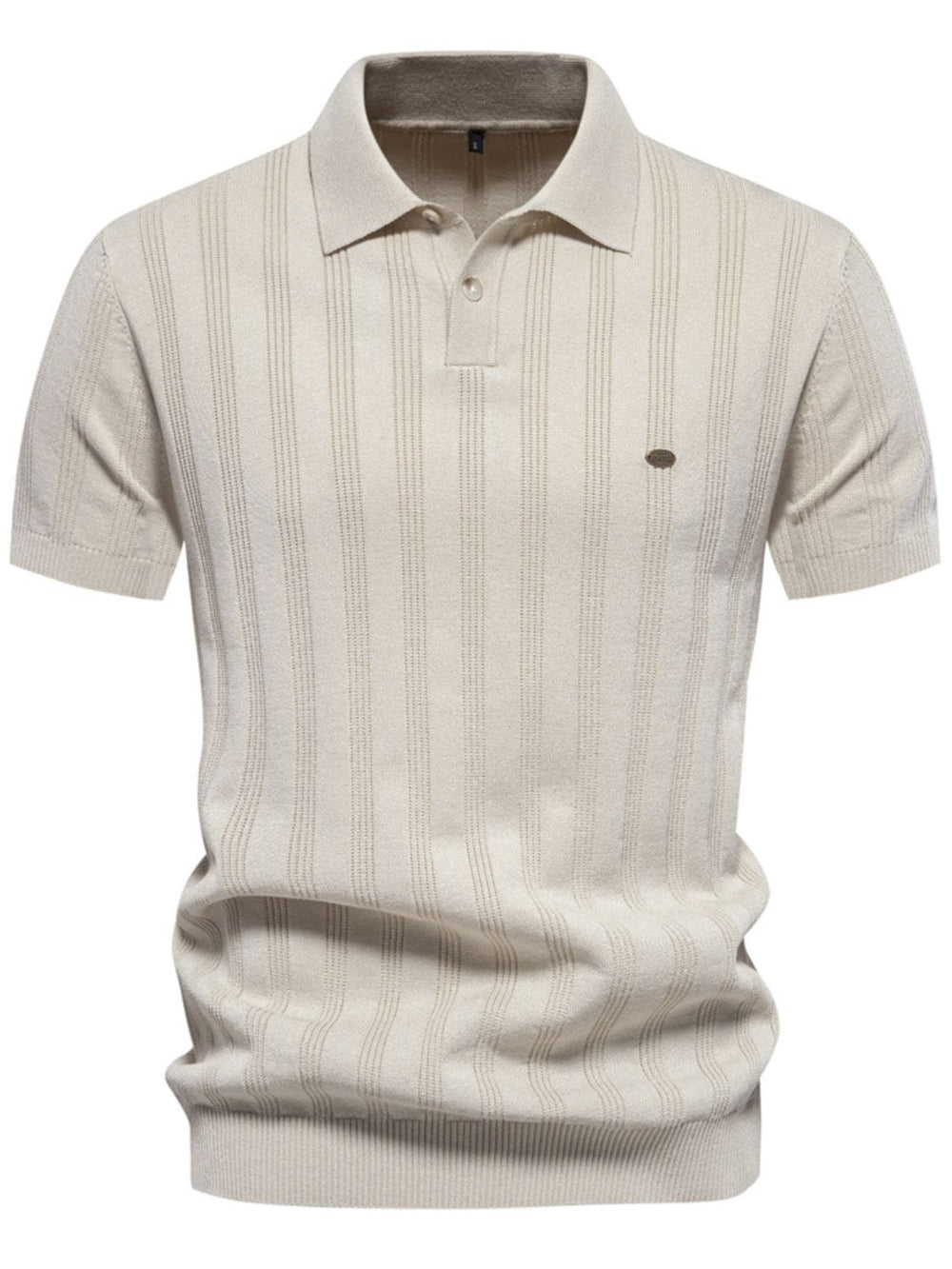 Men's Collared Neck Short Sleeve Knit Polo - Trendsi