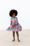 Feeling Floral 3/4 Sleeve Pocket Twirl Dress - Mila & Rose ®