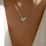 Alloy Heart Pendant Necklace - Trendsi - Flyclothing LLC