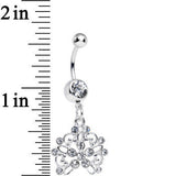 Clear Gem Sparkling Lisbon Lace Dangle Belly Ring