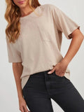 Round Neck Half Sleeve T-Shirt - Trendsi