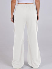 Elastic Waist Wide Leg Pants with Pockets - Trendsi
