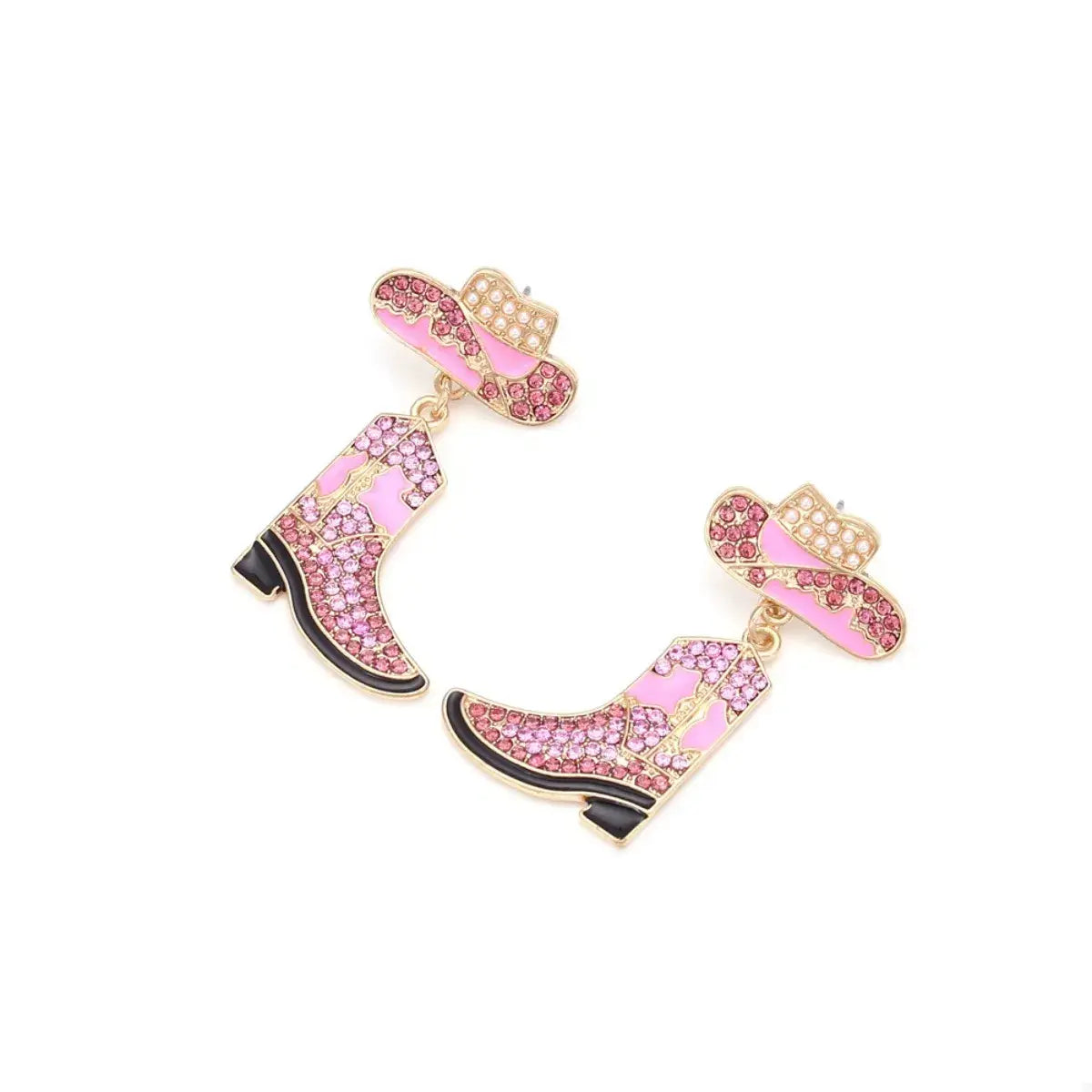 Cowboy Hat and Boot Dangle Earrings - Trendsi - Flyclothing LLC