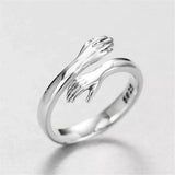 925 Sterling Silver Hug Bypass Ring - Trendsi - Flyclothing LLC