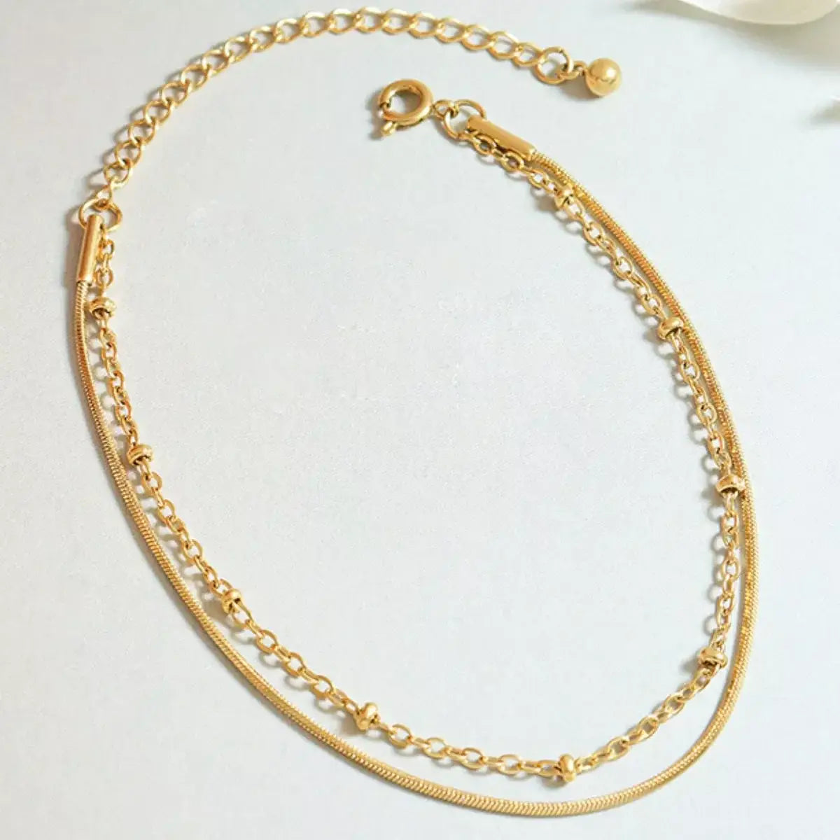 Titanium Steel Double Layered Bracelet - Trendsi - Flyclothing LLC