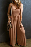 Frill Smocked Wide Leg Jumpsuit - Trendsi - Flyclothing LLC