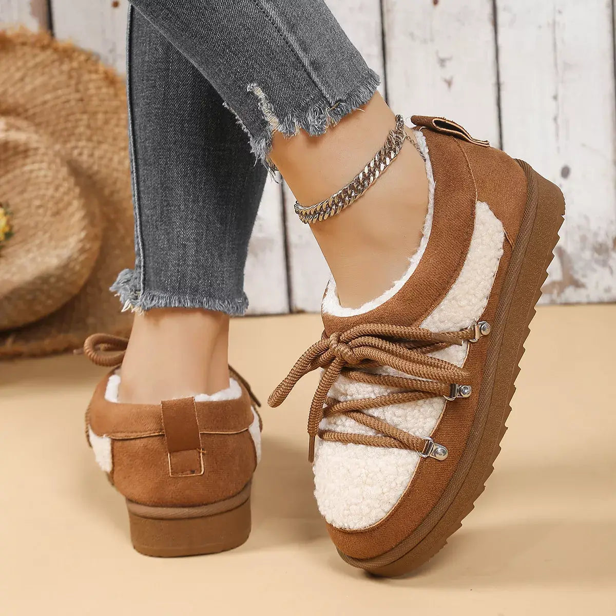 Lace-Up Ankle Boots - Trendsi - Flyclothing LLC