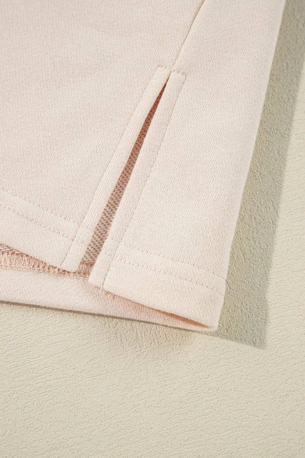 Exposed Seam Slit Floral Round Neck Blouse - Trendsi - Flyclothing LLC