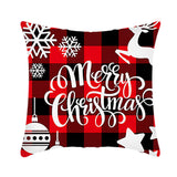 Merry Christmas Cushion Cover 45cm Elk Santa Claus Short Plush Sofa Pillow Cover Home Decor Pillowcase Christmas Decoration - My Store - Flyclothing LLC