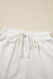 Round Neck Short Sleeve Top and Drawstring Shorts Set - Trendsi - Flyclothing LLC