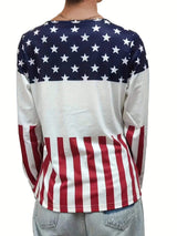 Crisscross Color Block Long Sleeve T-Shirt - Trendsi - Flyclothing LLC