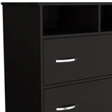 32" Black Wood Two Drawer Dresser - HomeRoots - Flyclothing LLC
