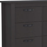 36" Black Wood Six Drawer Double Dresser - HomeRoots - Flyclothing LLC