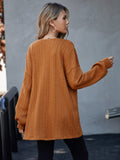 Open Front Long Sleeve Cardigan - Trendsi