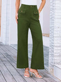 High Waist Wide Leg Pants - Trendsi - Flyclothing LLC