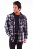 Scully Leather Charcoal Heavy Weight Wool Blend Flannel - Scully Leather