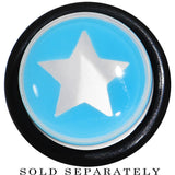 1/2 Clear Light Blue Acrylic Wish on a Star Taper