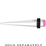 0G Clear Pink Acrylic Set Sail Nautical Anchor Taper