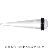 00G Clear White Acrylic Set Sail Nautical Anchor Taper