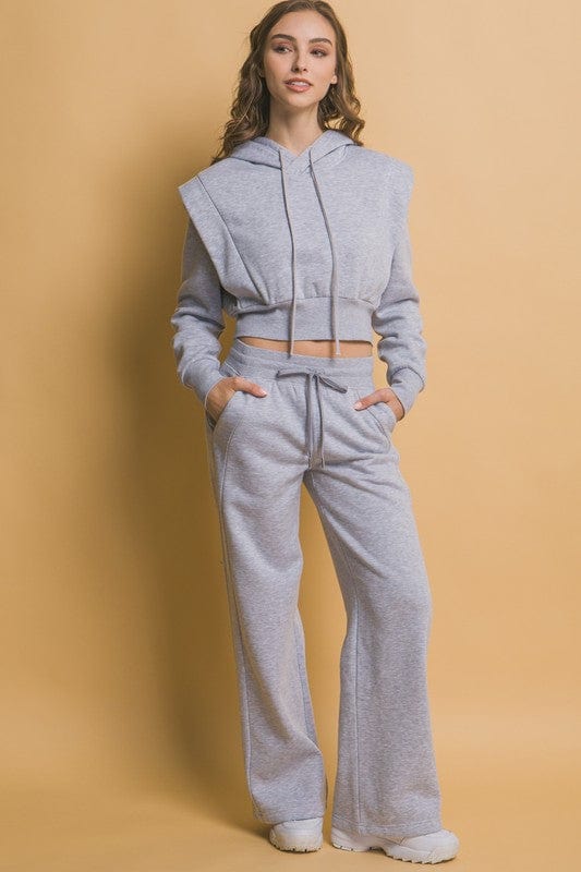 Love Tree Drawstring Wide Leg Sweatpants with Pockets - Trendsi