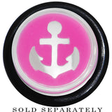 1/2 Clear Pink Acrylic Set Sail Nautical Anchor Taper