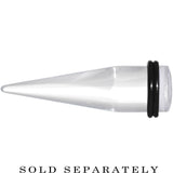 9/16 Clear White Acrylic Set Sail Nautical Anchor Taper