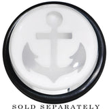 20mm Clear White Acrylic Set Sail Nautical Anchor Taper