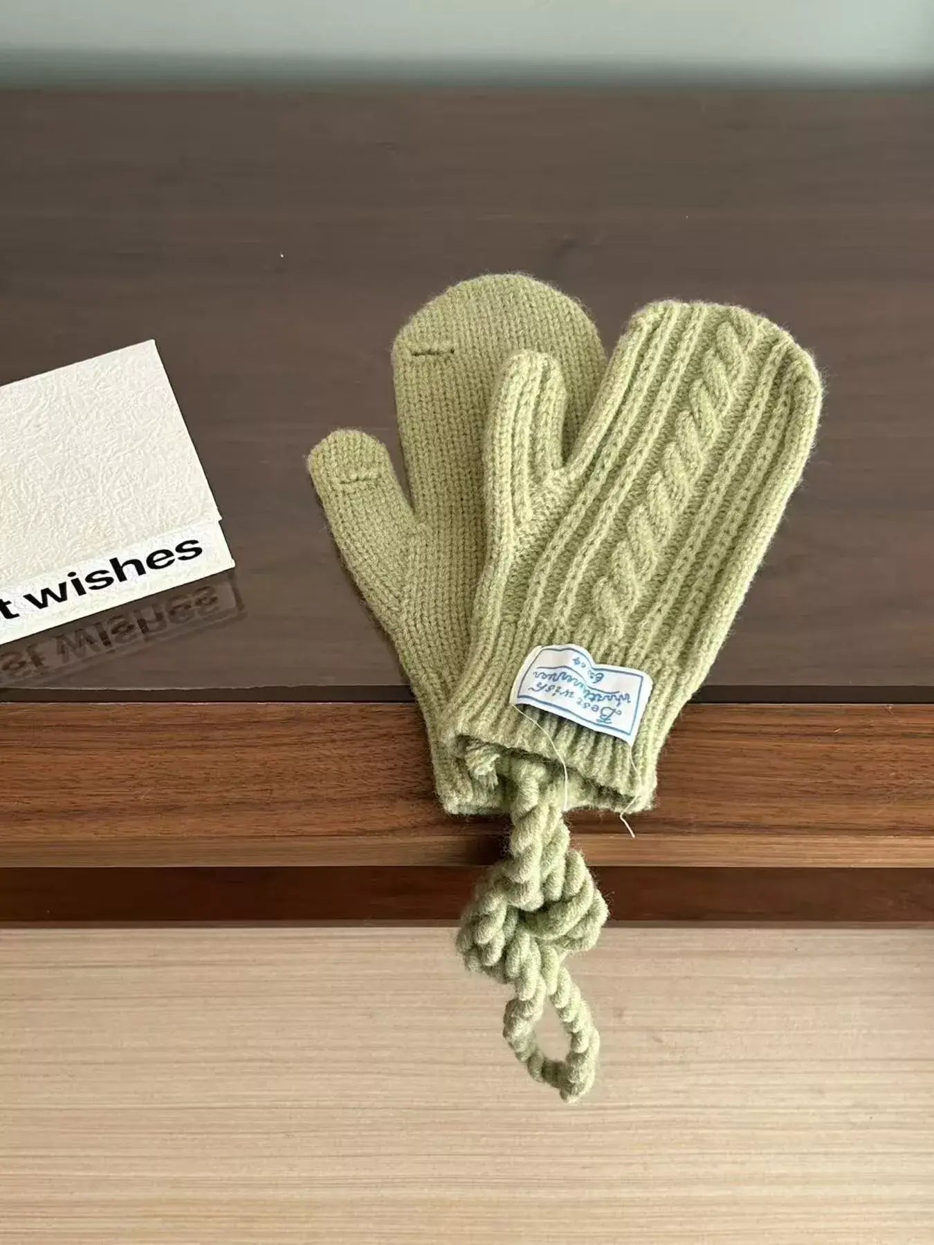 Cable Knit Warm Gloves - Trendsi - Flyclothing LLC