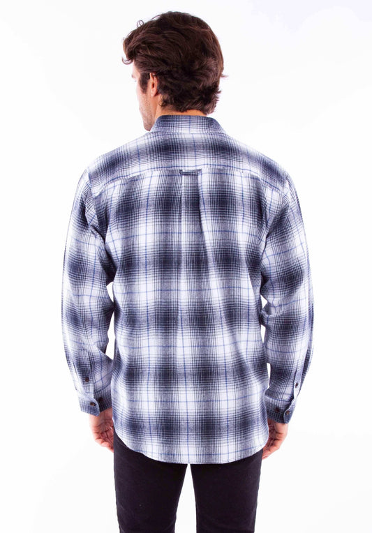 Scully Leather Blue-White Flannel Shirt - Scully Leather - Flyclothing LLC