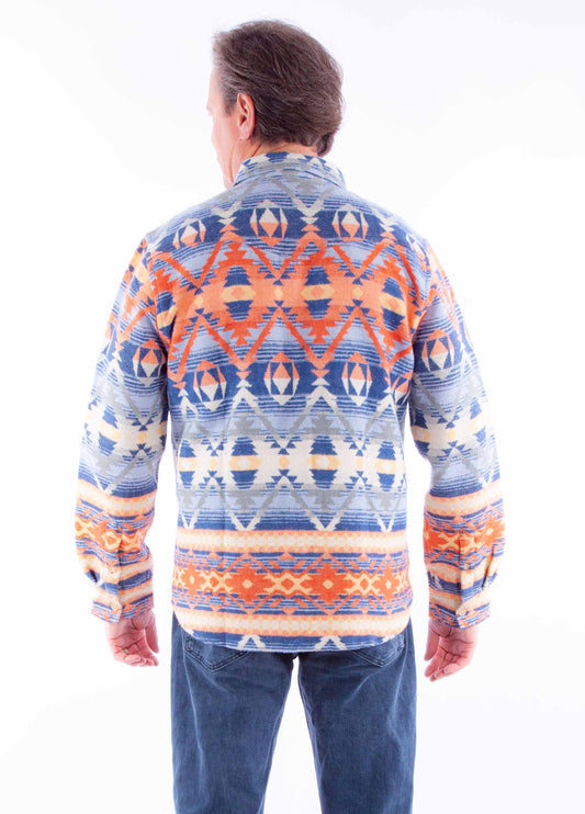 Scully Leather Farthest Point Aztec Pattern Shirt-Jacket - Scully Leather