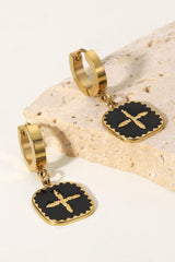 Plus Sign Square Shape Drop Earrings - Trendsi