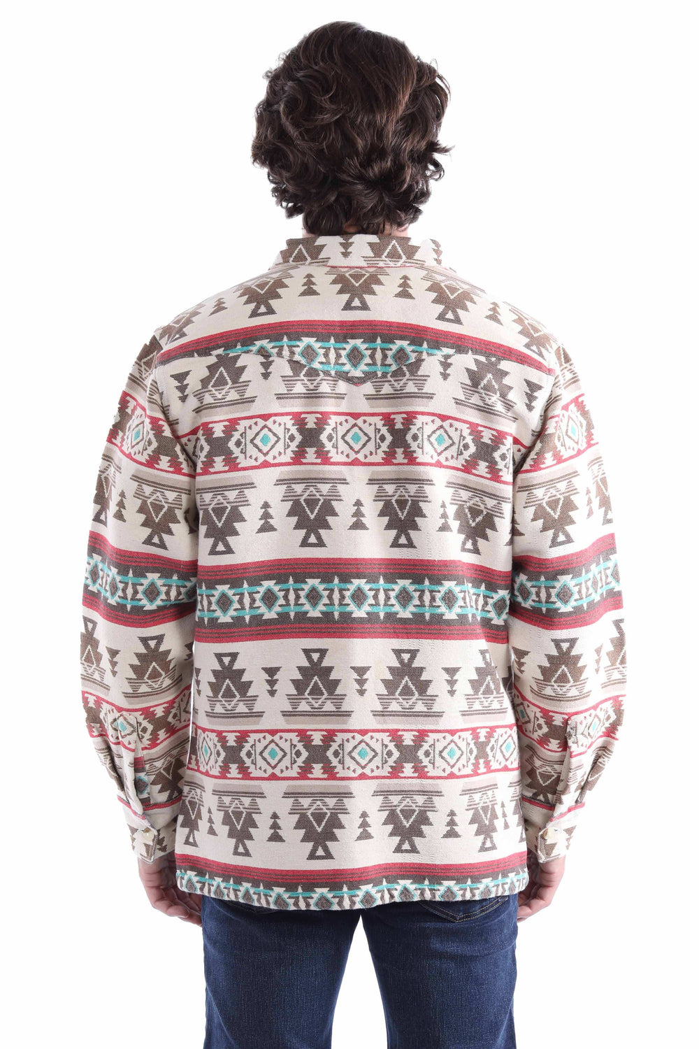 Farthest Point 100% cotton Natural Southwest shirt-jacket - Scully Leather - Flyclothing LLC