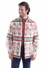 Farthest Point 100% cotton Natural Southwest shirt-jacket - Scully Leather - Flyclothing LLC