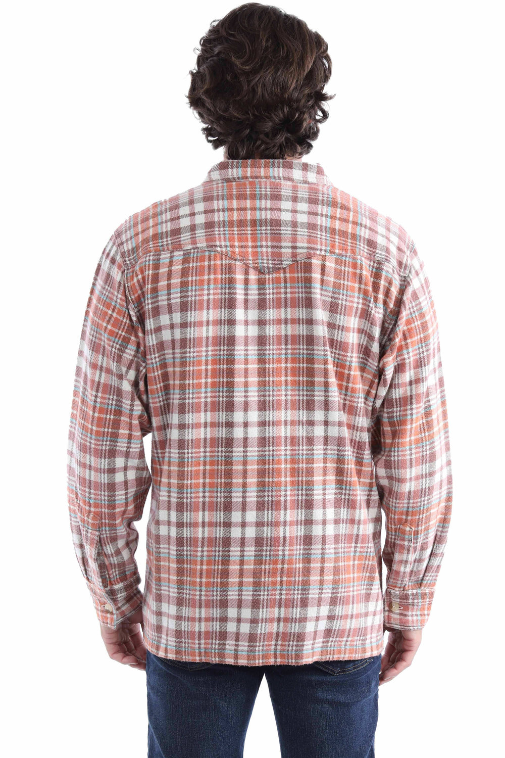 Farthest Point 100% cotton Rust Light weight flannel shirt-jacket - Scully Leather - Flyclothing LLC