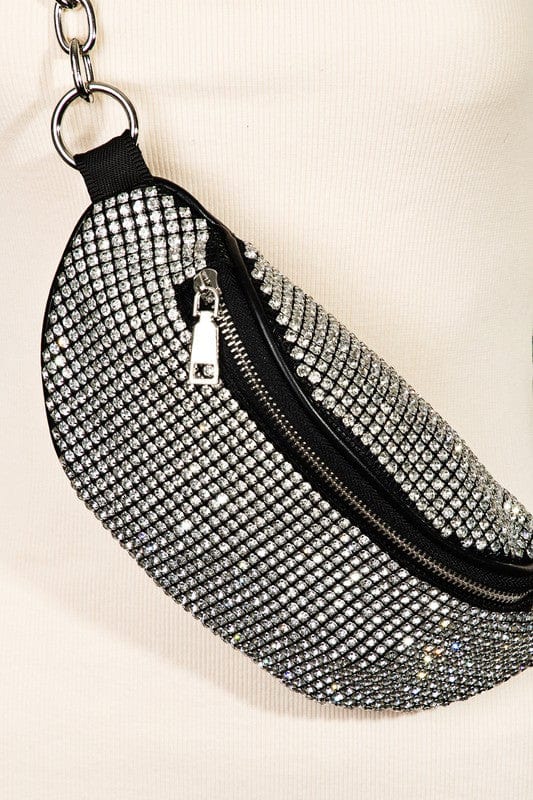 Fame Pave Rhinestone Crossbody Bag - Trendsi