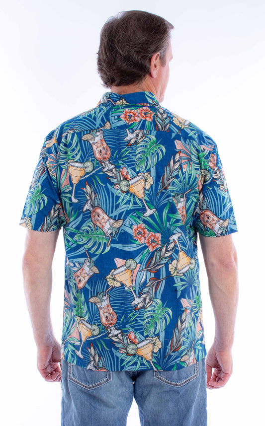 Scully Leather Farthest Point S/S Cocktails & Skulls Shirt - Scully Leather